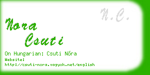 nora csuti business card